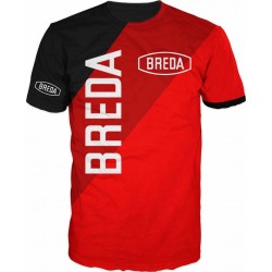 TSHIRT LOGO BREDA BLACK RED