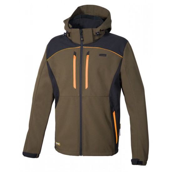 Κυνηγετικό Ελαστικό Softshell Jacket Cofra Klarbo clay brown/black/orange