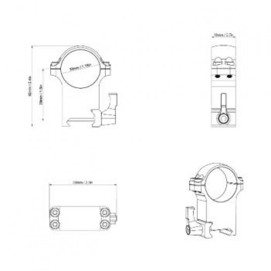 VECTOR QD WEAVER 30 mm HIGH PROFILE STEEL ΔΑΧΤΥΛΙΔΙΑ (XASR-SQ12)